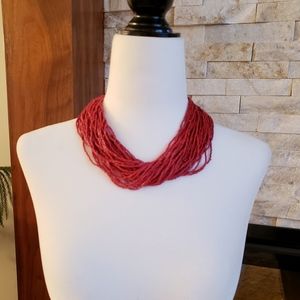 RED HOT beaded necklace!